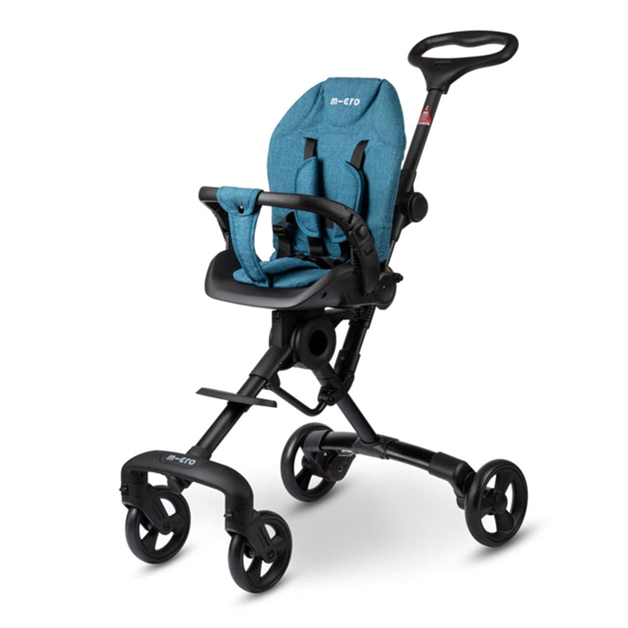 Micro STROLLER TRIKE Plus |360 degree rotating seat|5-point safety belt | Front swivel wheels | Seat reclination |Aqua