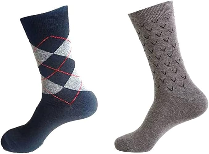 Vouche Pack 2 Pieces Knee High Classic Socks For Men