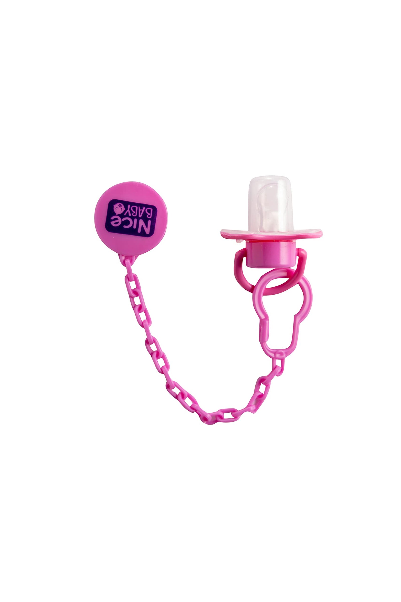 Nice Baby Pacifier With Chain - Roze