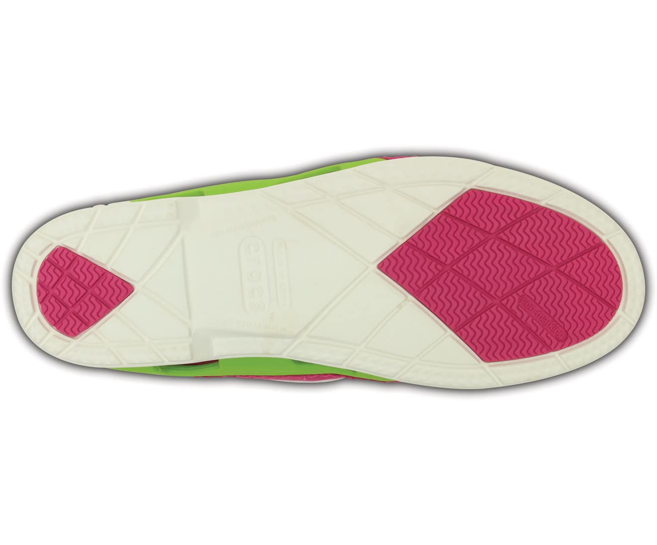 Crocs Flat Shoes For Women, Candy Pink/Volt Green, 36/37 EU