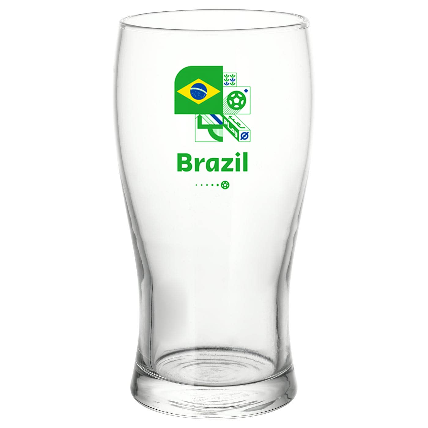 FIFA World Cup Qatar 2022 Glass Tumbler 500ml Brazil, RT50121102B