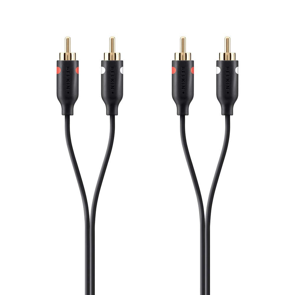 CABLE,AUDIO,2xRCA2xRCA,M/M,2M,BLACK,GOLD