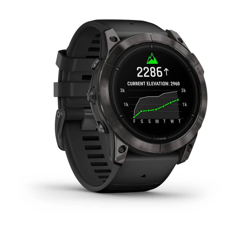 GARMIN EPIX PRO (GEN 2) SAPPHIRE EDITION- 51MM - CARBON GRAY DLC TITANIUM WITH BLACK SILICONE BAND