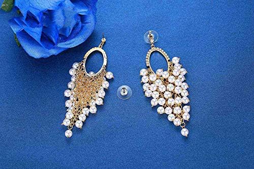 YouBella Gold Plated Crystal Earrings for Girls and Women