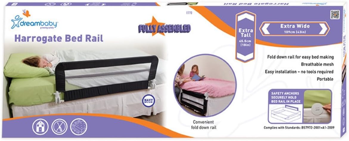 Dreambaby Harrogate Bed Rail, Navy (Blue F770)