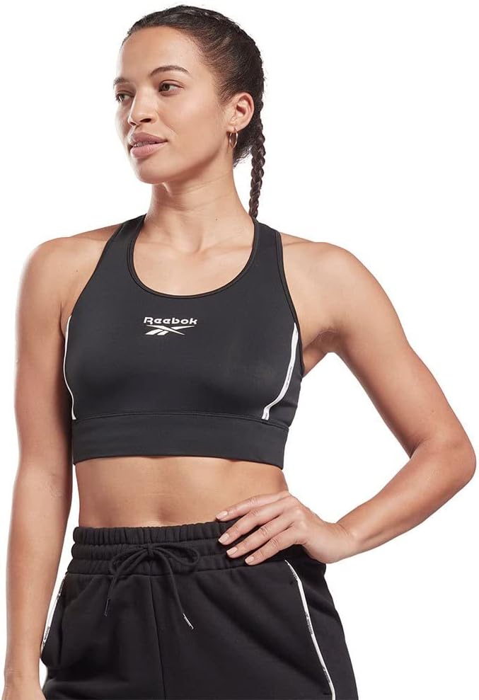 Reebok womens Piping Pack Bralette Work Utility Outerwear