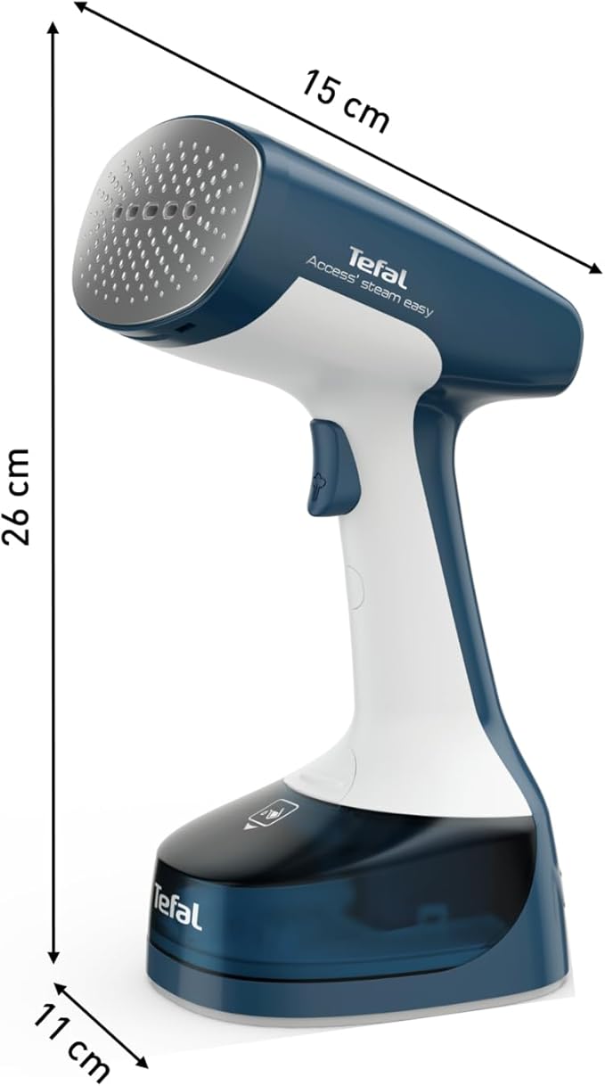 Tefal Access Steam Easy Handheld Steamer, 1400 W, Steam Output Up to 25 g/Min., Rapid 15-Second Heat-Up, Sanitizing, Light, Door Hook, DT7130G0