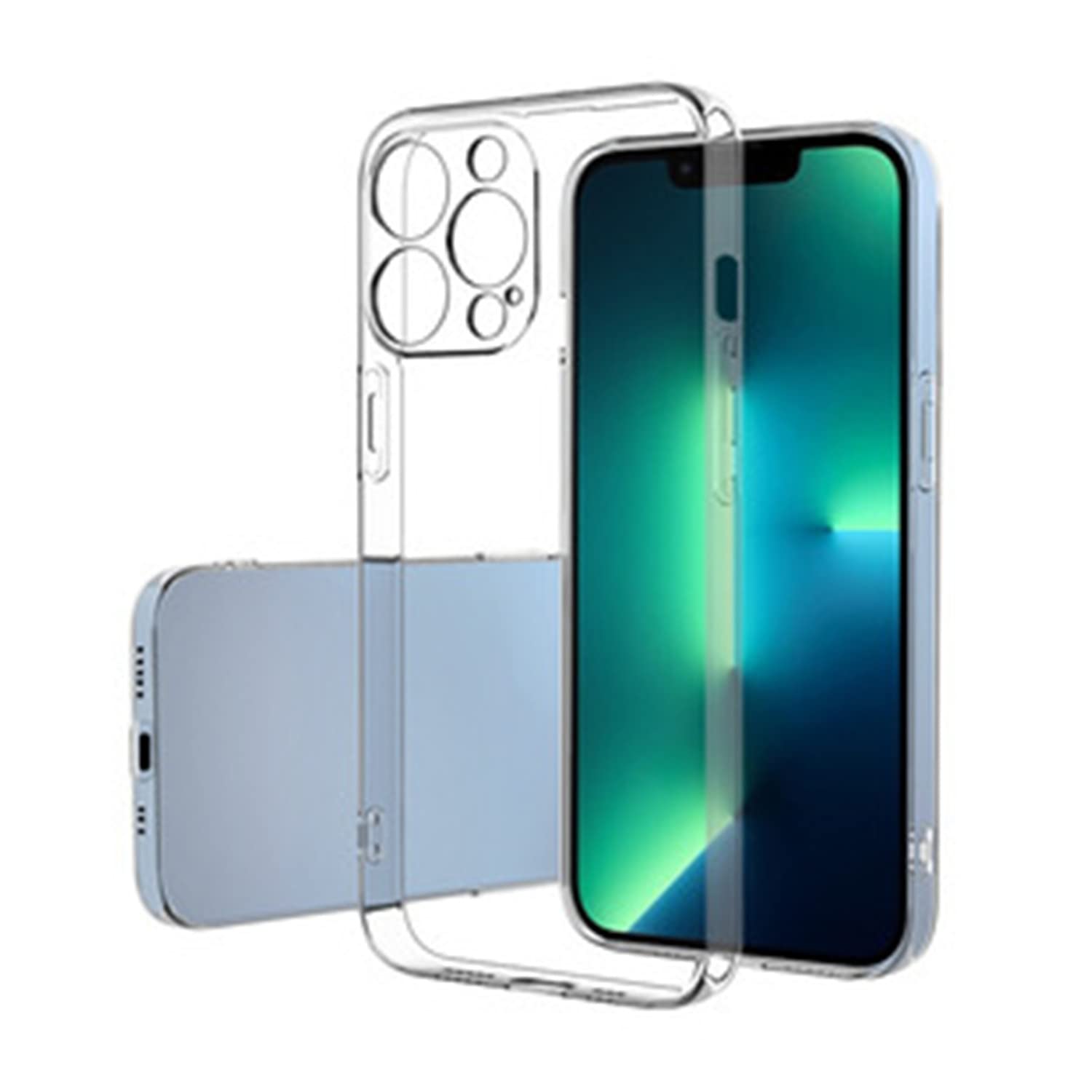 AJEZDONG uses tpu material to make fashionable transparent smart phone case, suitable for iPhone13promax