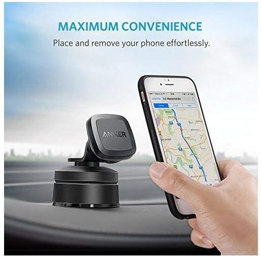 Anker Dashboard Magnetic Car Mount, Phone Holder for iPhone, Samsung, LG, Nexus, and Smartphones - Black