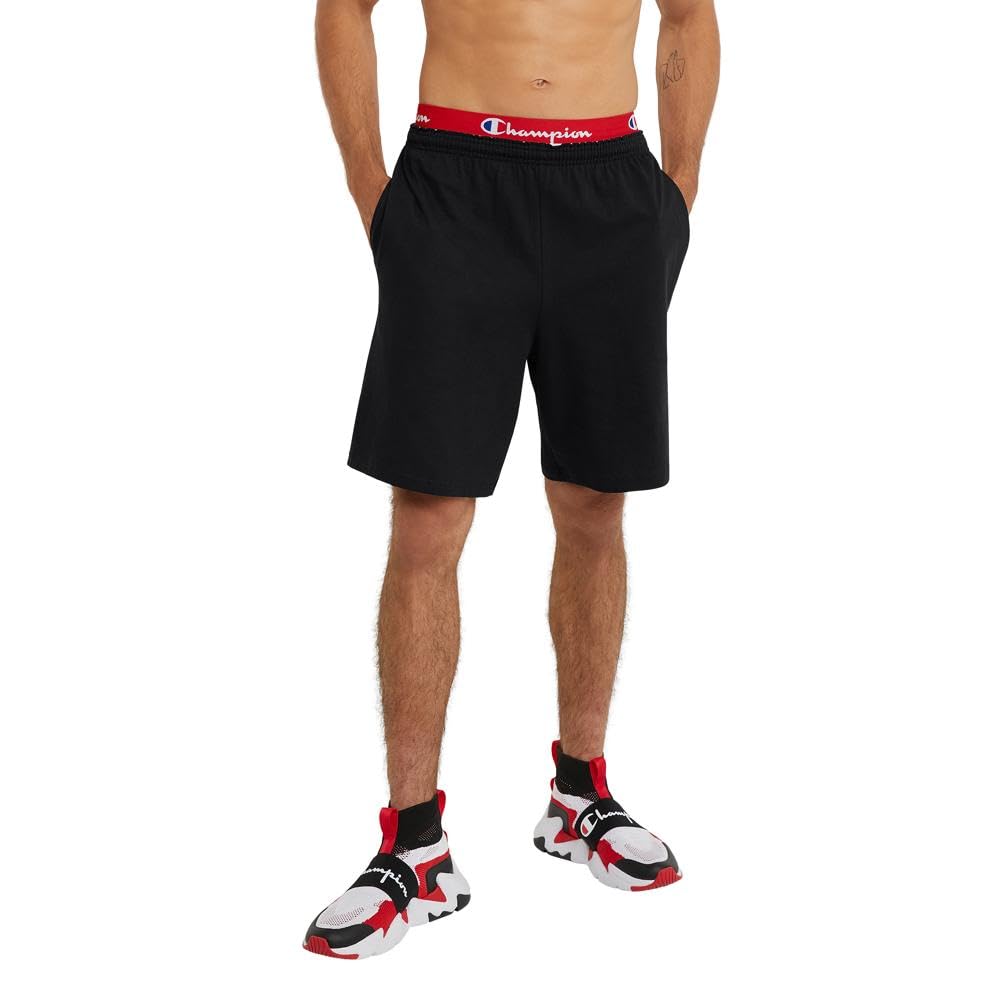 Champion mens Shorts, Everyday Shorts, Lightweight Long Shorts for Men (Reg. Or Big & Tall) Shorts (pack of 1) Color: Black Size: M