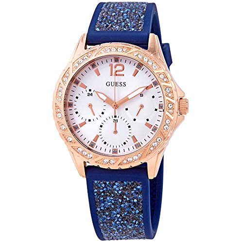 Guess Womens Quartz Watch, Analog Display And Silicone Strap - W1096L4