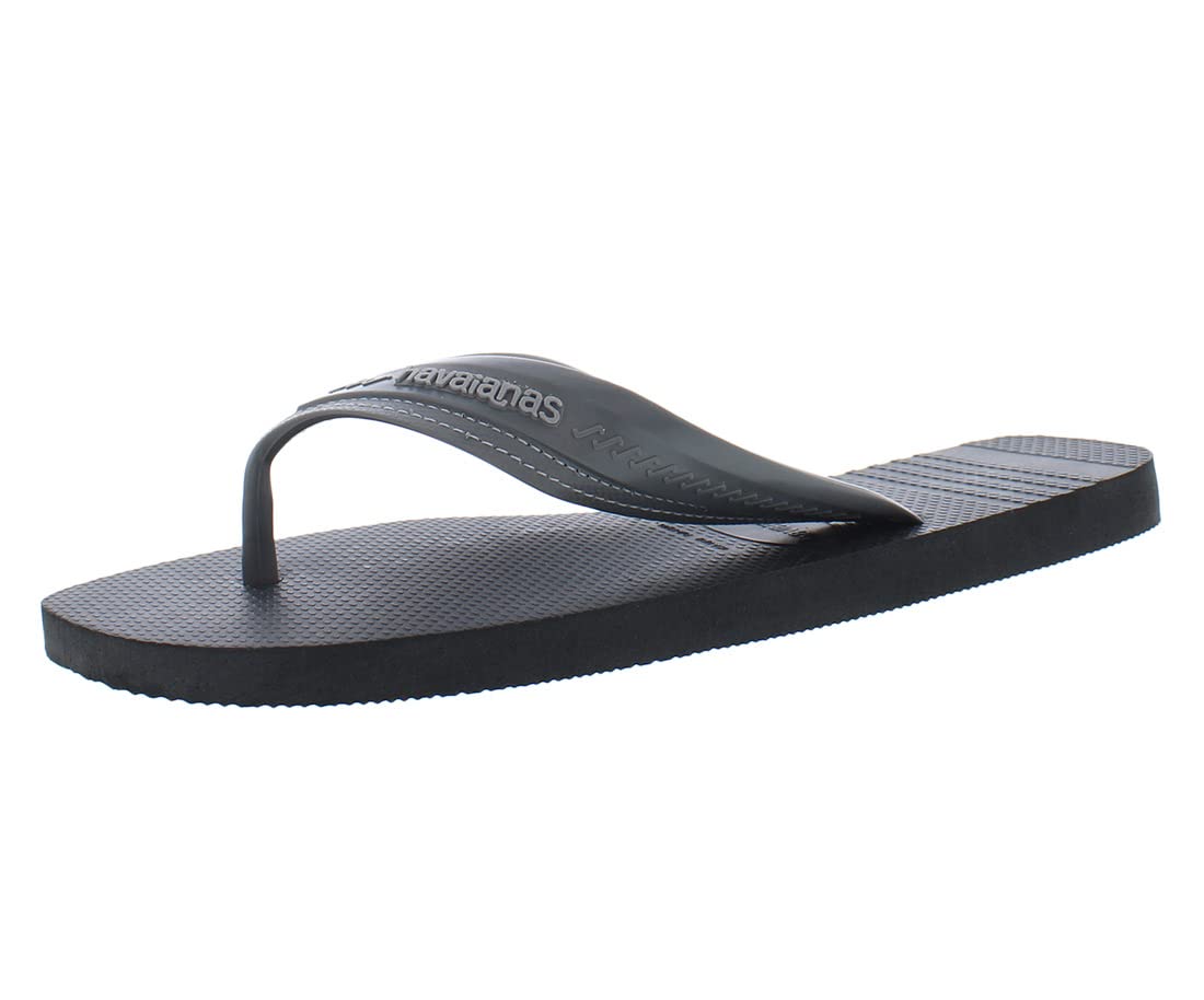 Havainas Unisex New Hybrid BE Sandals, Stylish Open Toed Flip Flops, Supportive Rubber Sole, Dual Textured Comfortable Strap GREY 45/46