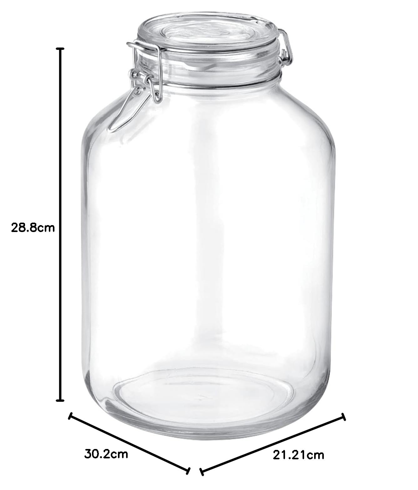 Bormioli Rocco Fido Clip Jar, Clear, 5 Litres