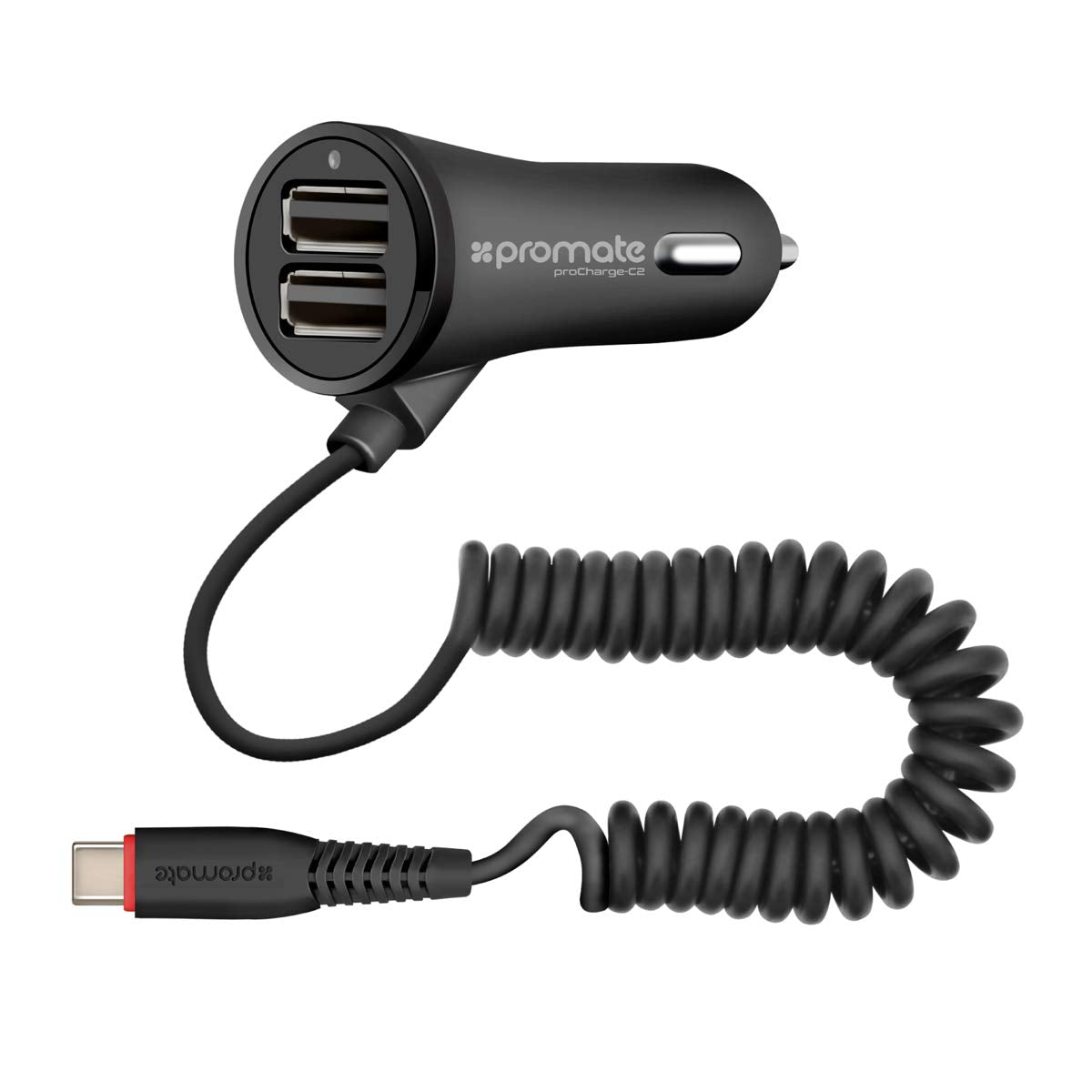 Promate Ultra-Fast 3.4A Dual USB Car Charger, Procharge-C2