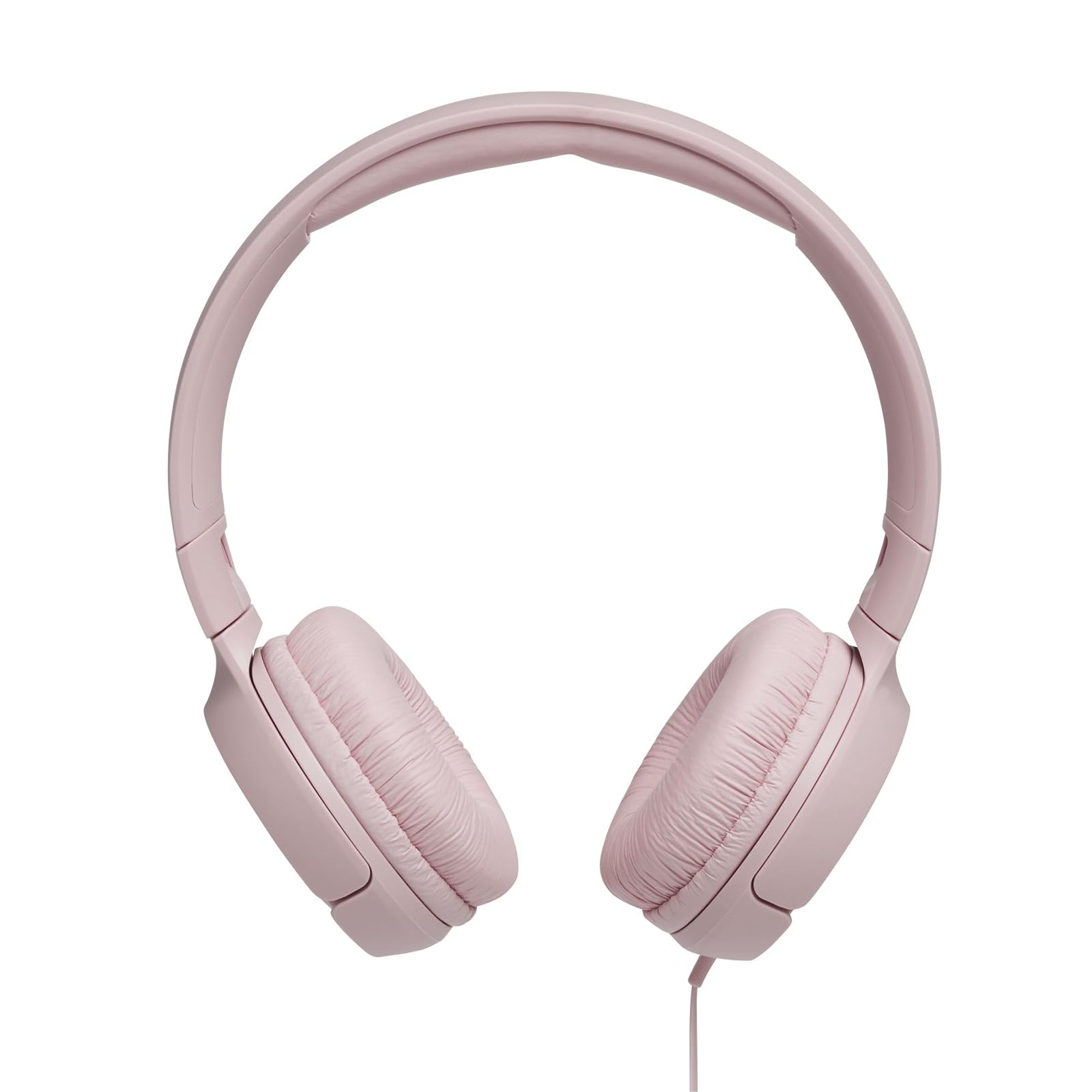 JBL Tune 500 Wired On-Ear Headphones, Deep JBL Pure Bass Sound, 1-Button Remote/Mic, Lightweight and Foldable Design, Tangle-Free Flat Cable, Voice Assistant - Pink, JBLT500PIK