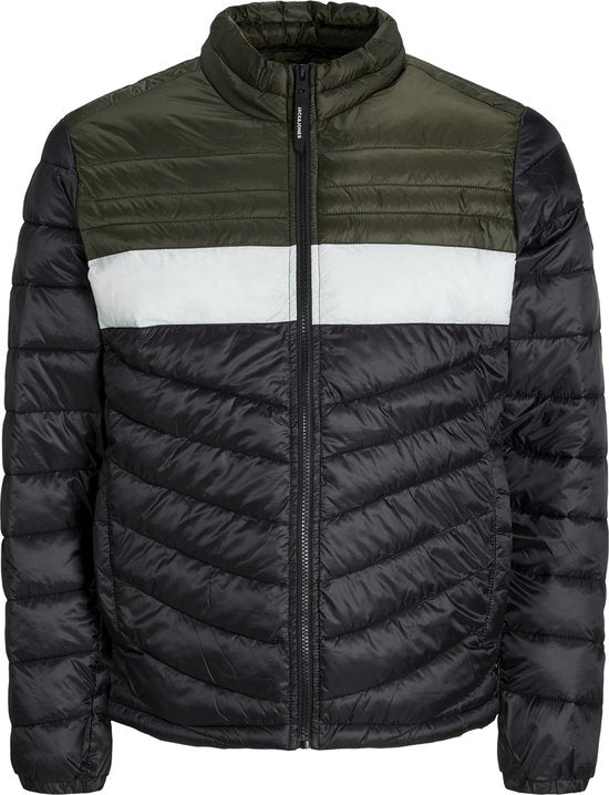 Jack & Jones JJEHERO Puffer Jacket with Stand-Up Collar – Men's Size XL