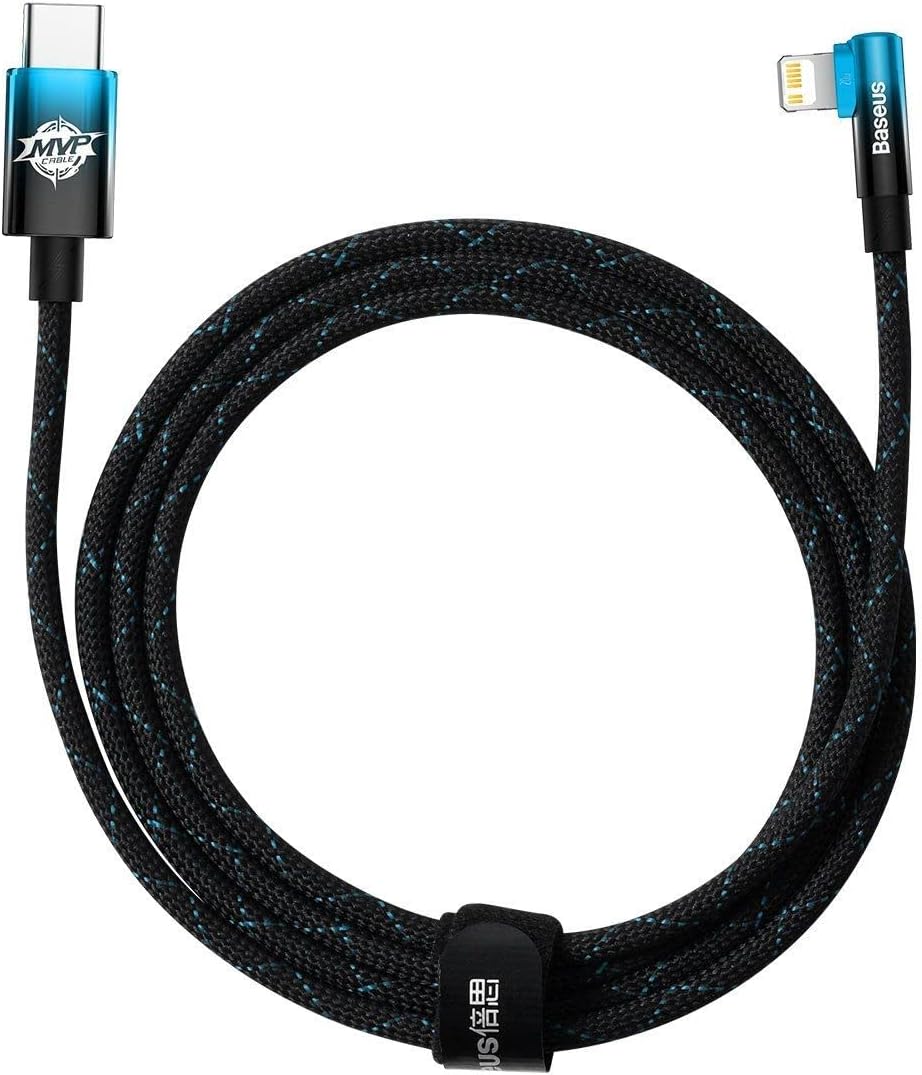 Baseus MVP 2 Elbow-shaped Fast Charging Data Cable Type-C to iP 20W 2m Black+Blue