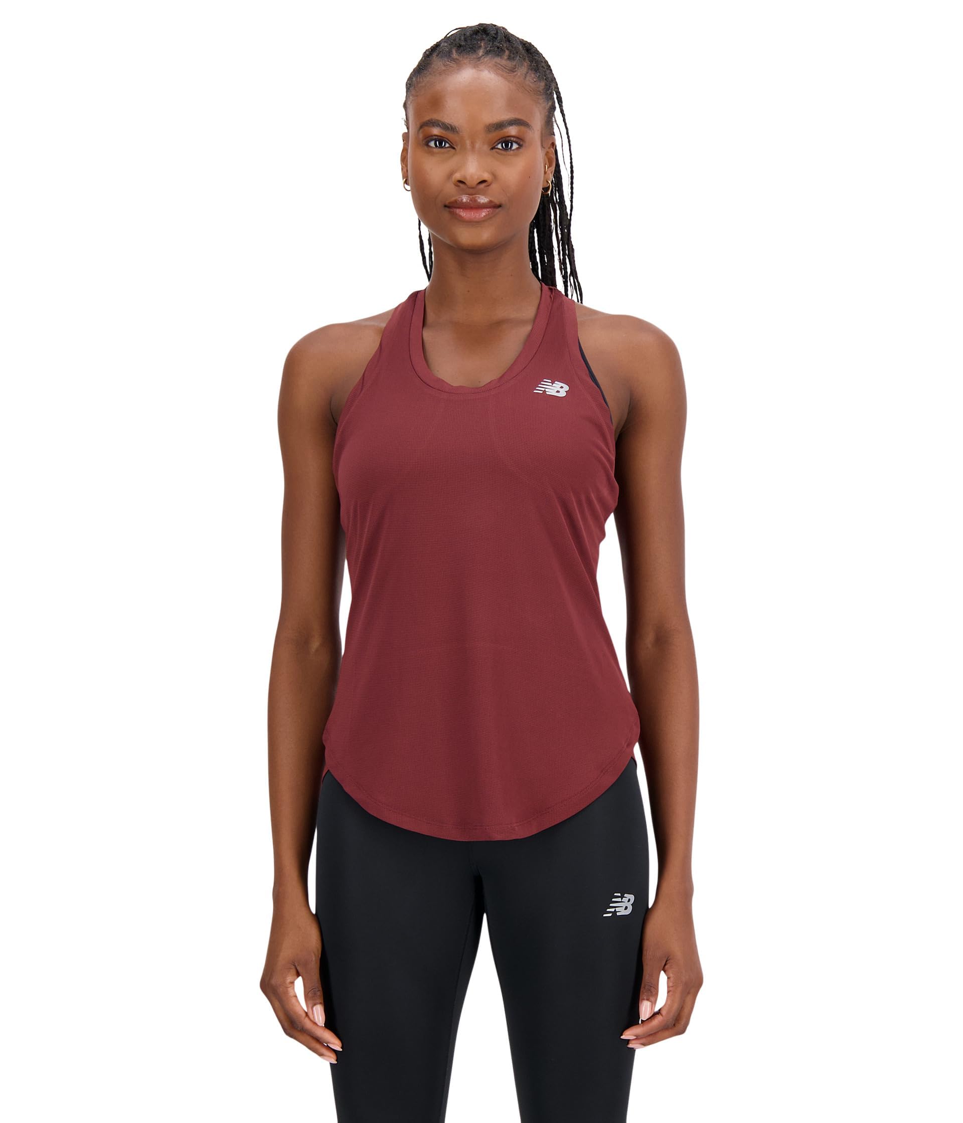 New Balance Women's Accelerate Tank Top.Burgundy.L