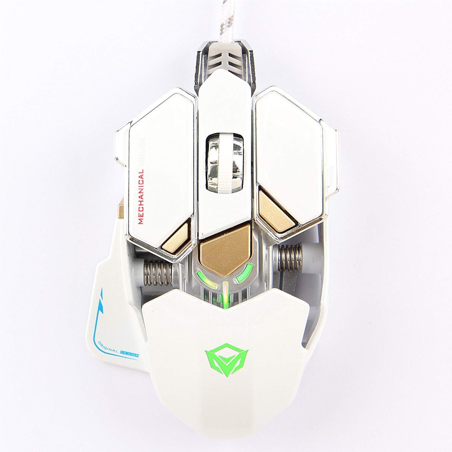 Meetion M990S - Mechanical Programmable Gaming Mouse (4000 DPI) – For PC & Laptop – White