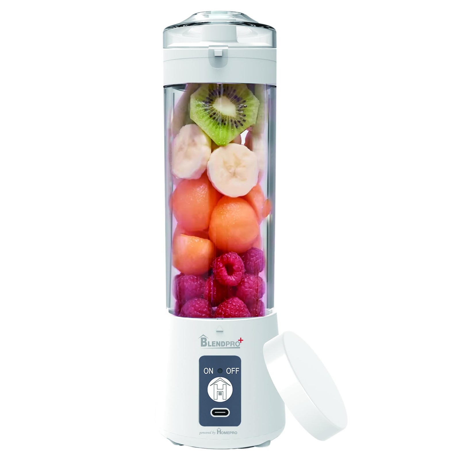 HOMEPRO Better Value for Better Living Blendpro Plus Portable Juicer Blender Shakes & Smoothies Fresh Juice Blender with 400ml White