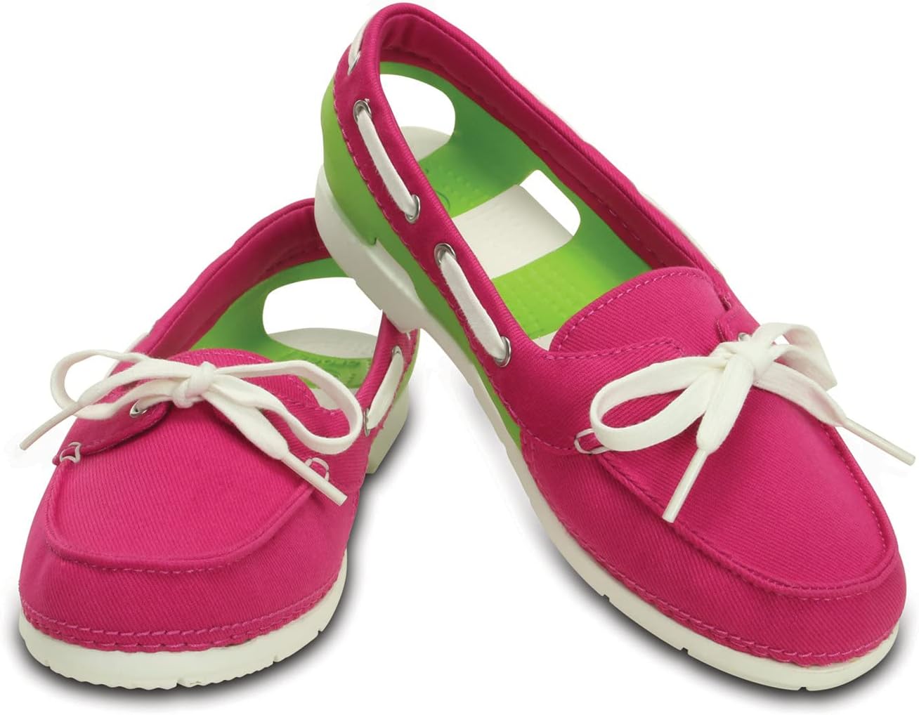 Crocs Flat Shoes For Women, Candy Pink/Volt Green, 36/37 EU