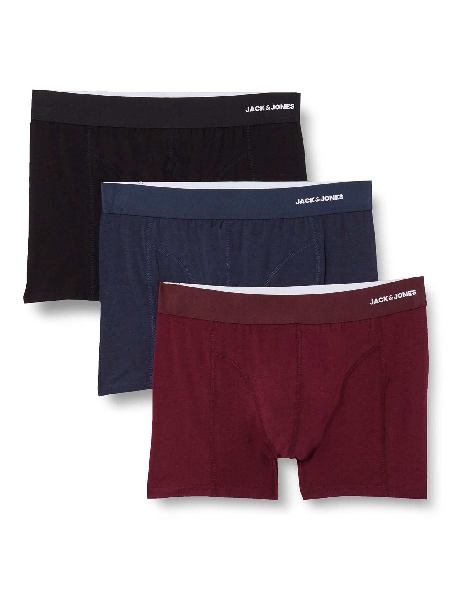 Jack & Jones Mens Jacbasic Bamboo Trunks 3 Pack Noos Boxer Shorts