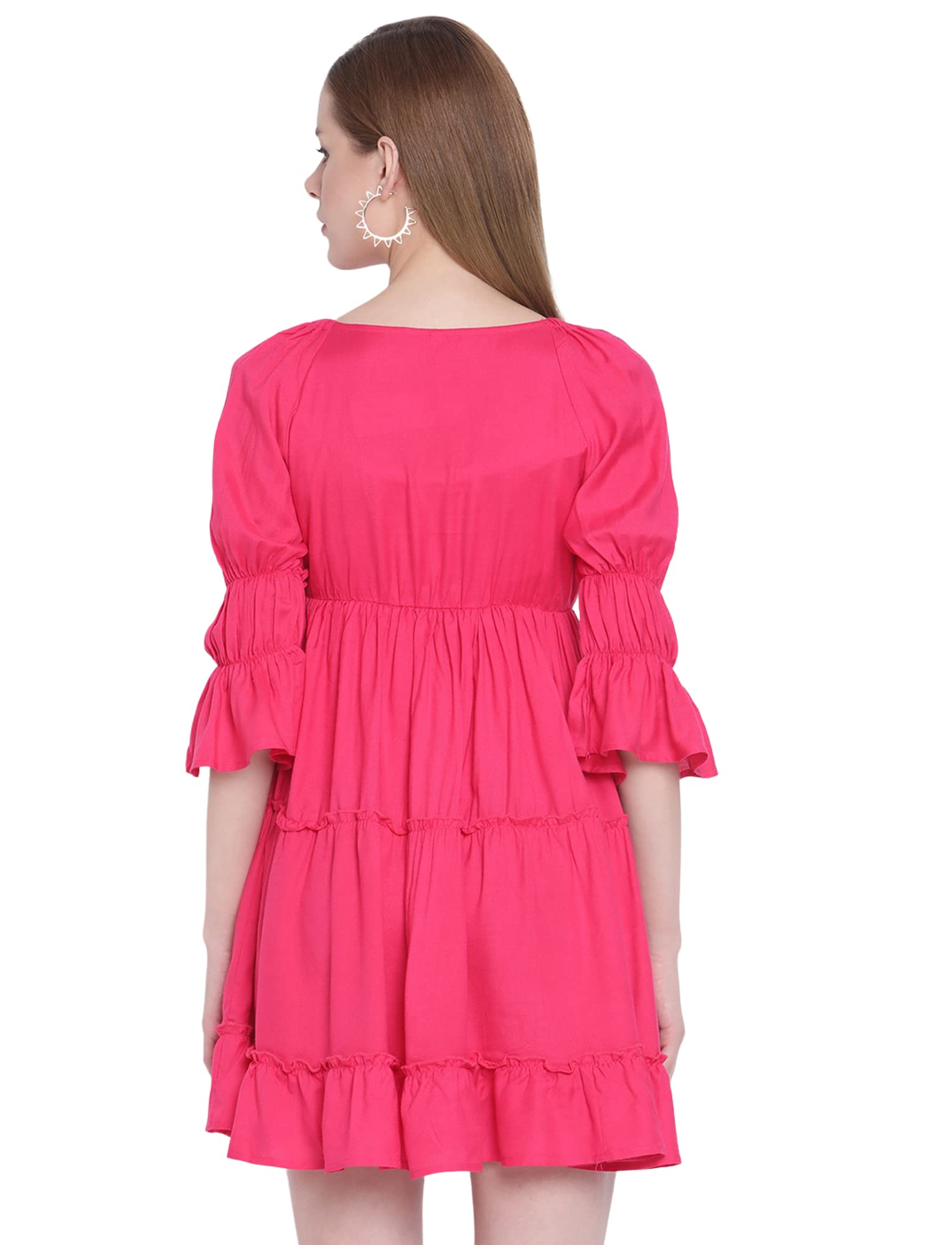 Styleville.in Square Neck Dress with Starment Sleeves