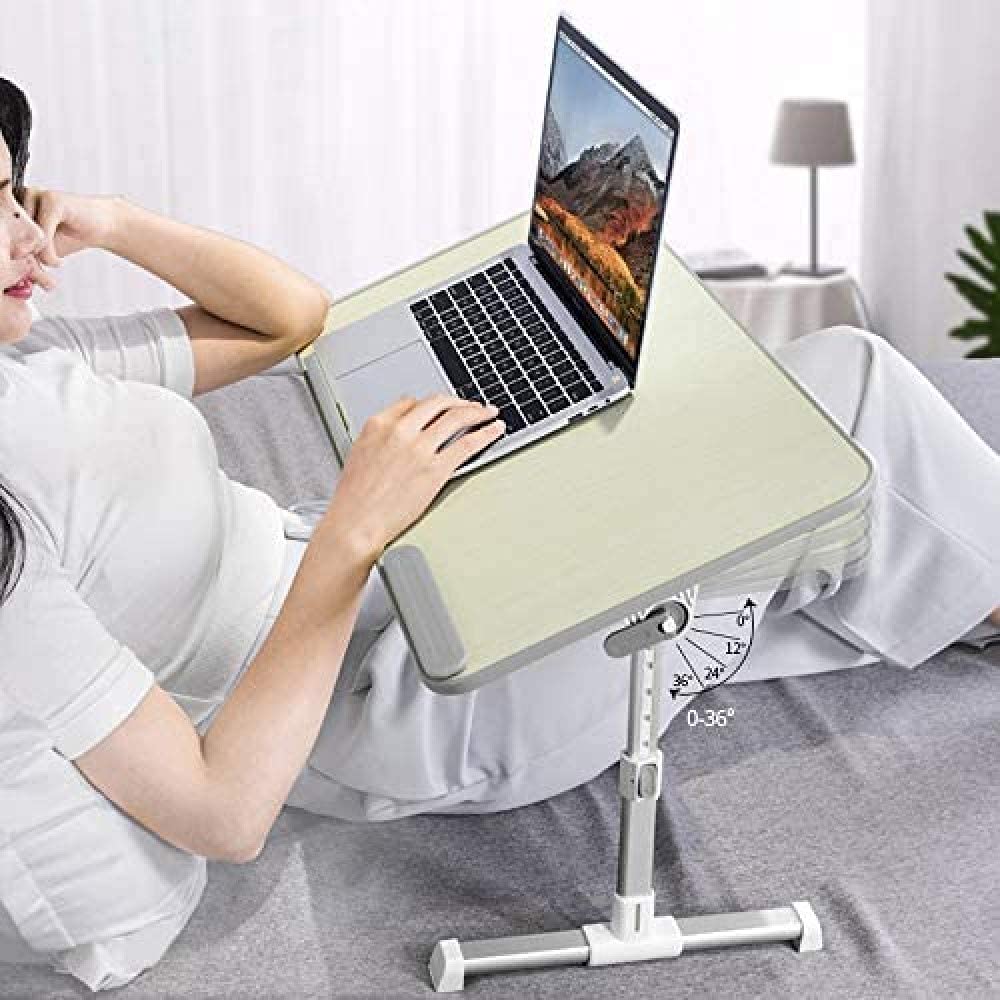 Showay IBAMA Portable Laptop Stand Table - Height and Angle Adjustable Desk, Folding Table for Writing, Bed, Sofa, and Couch with Anti-Slip Pad, Grey