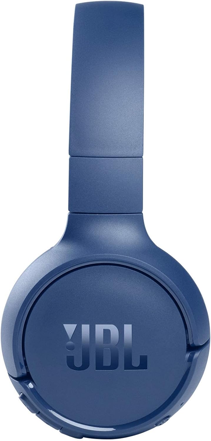 JBL Tune 510BT Wireless On Ear Headphones, Pure Bass Sound, 40H Battery, Speed Charge, Fast USB Type-C, Multi-Point Connection, Foldable Design, Voice Assistant - Blue, JBLT510BTBLUEU