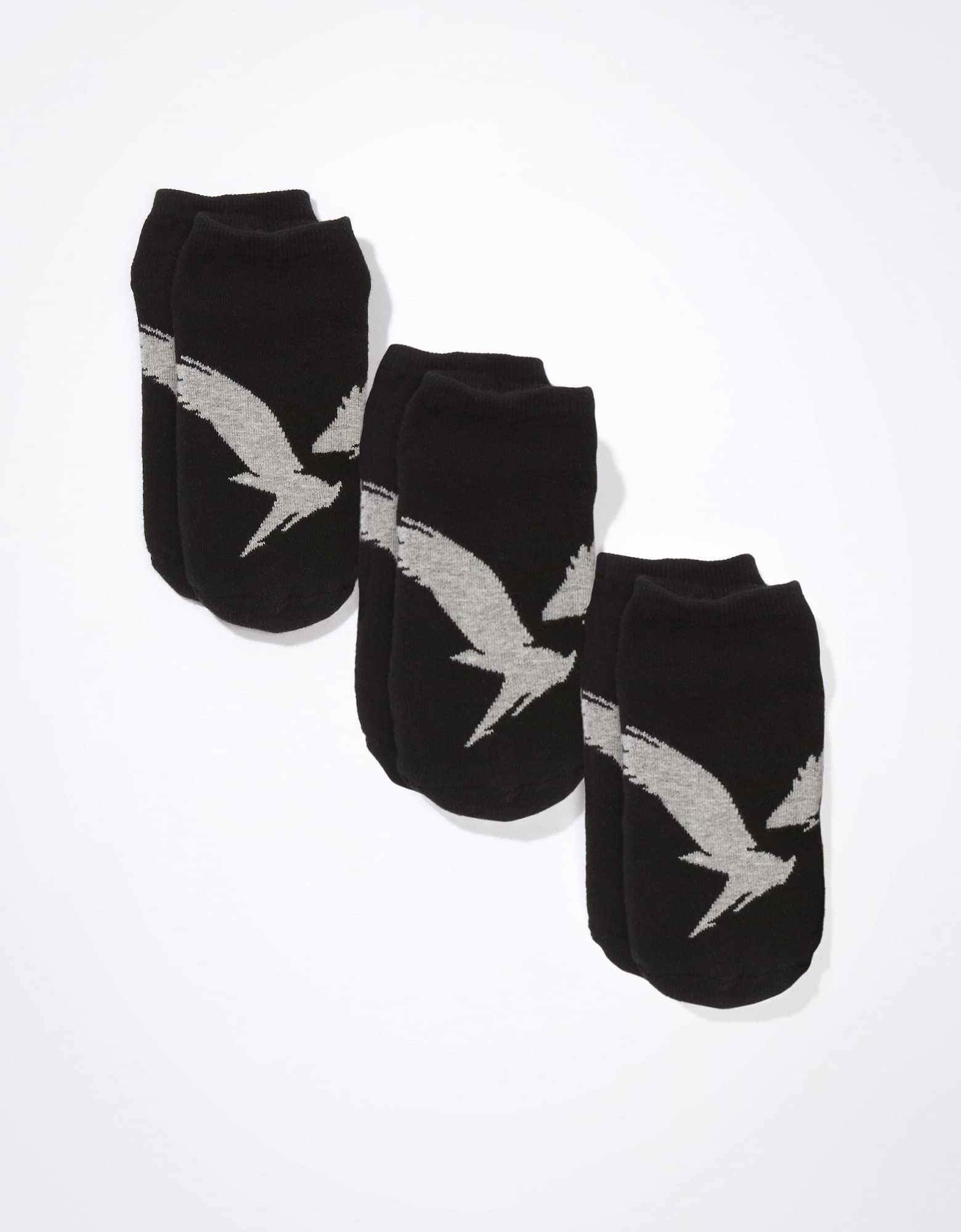 American Eagle Men's Eagle Crew Socks - One Size Fits All, Black