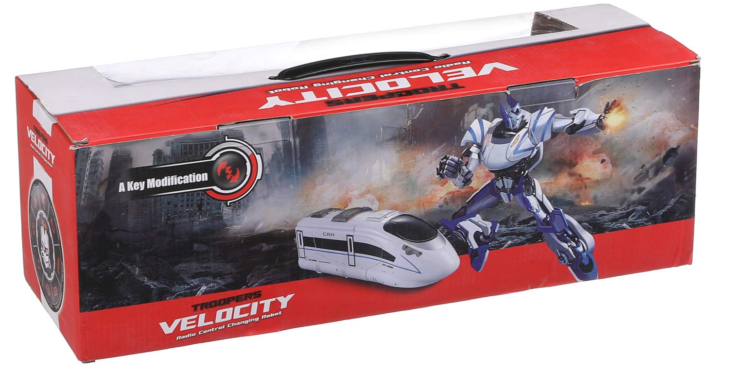 Troopers tt673 velocity radio controlled robot transformer - white