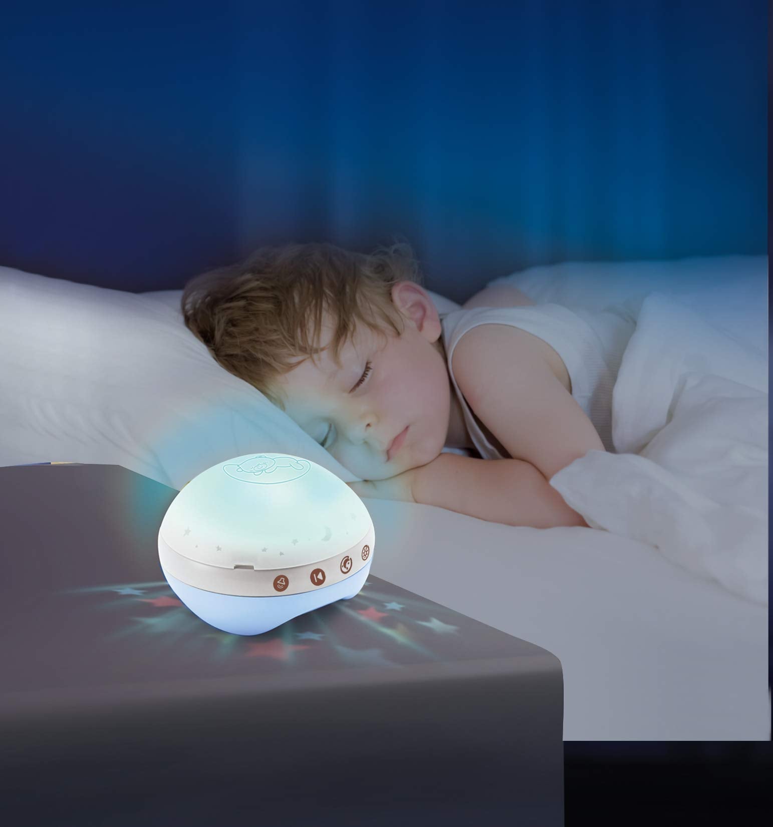 Infantino Baby 3 In 1 Projector MUSical Mobile Projector|Child Sleeping Aids|Night Light With MUSic|Stroller Toys & Accessories| (Blue)