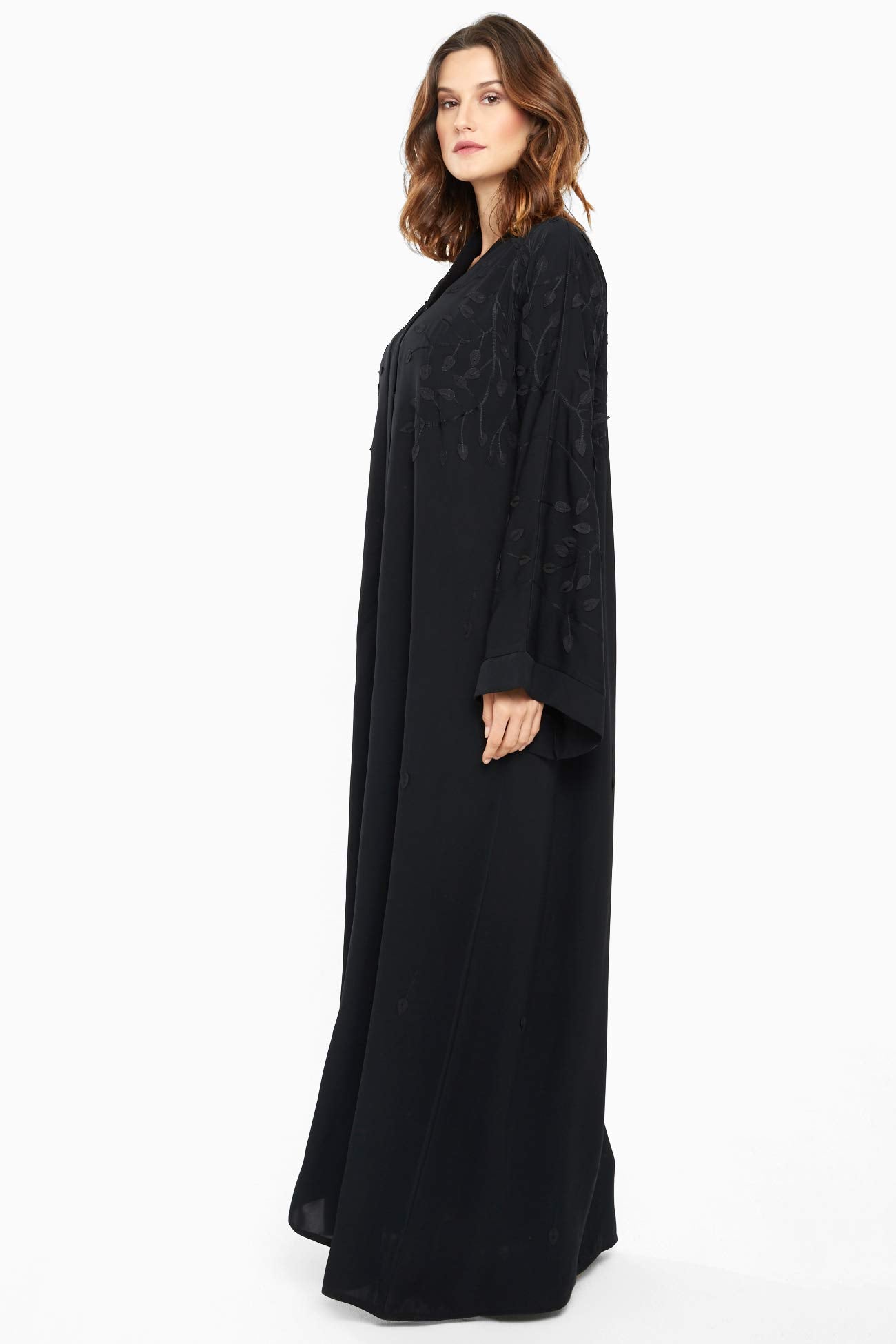 Nukhbaa Womens Premium Abaya Made With Fine Fabric, Comes Matching Hijab AJ716A Abaya