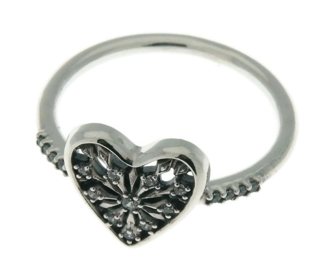 PANDORA Heart of Winter Ring, Clear CZ 196371CZ-48 EU 4.5 US