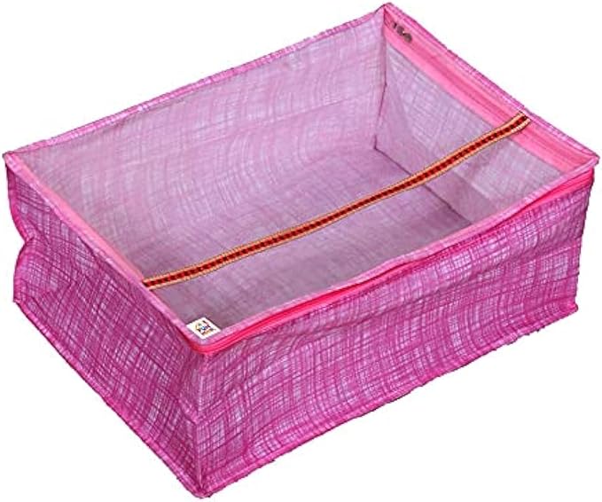 Fun Homes Non Woven Saree Cover With Transparent Top (Pink)-HS_38_FUNH21606