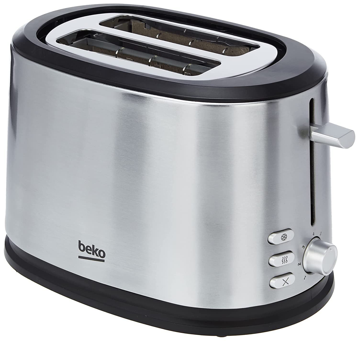 Beko TAM6201I 2-Slice Toaster 7-Toasting Levels 850W Stainless Steel