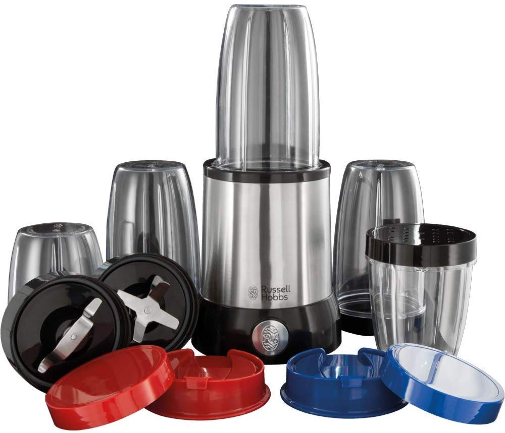 Russell Hobbs Nutri Boost Food Blender Juicer 700W, 15 Pieces Set, Multi-Function High-Speed Blender Mixer System with Nutrient Extractor, Smoothie Maker, Dishwasher Safe 23180,1-Year Warranty