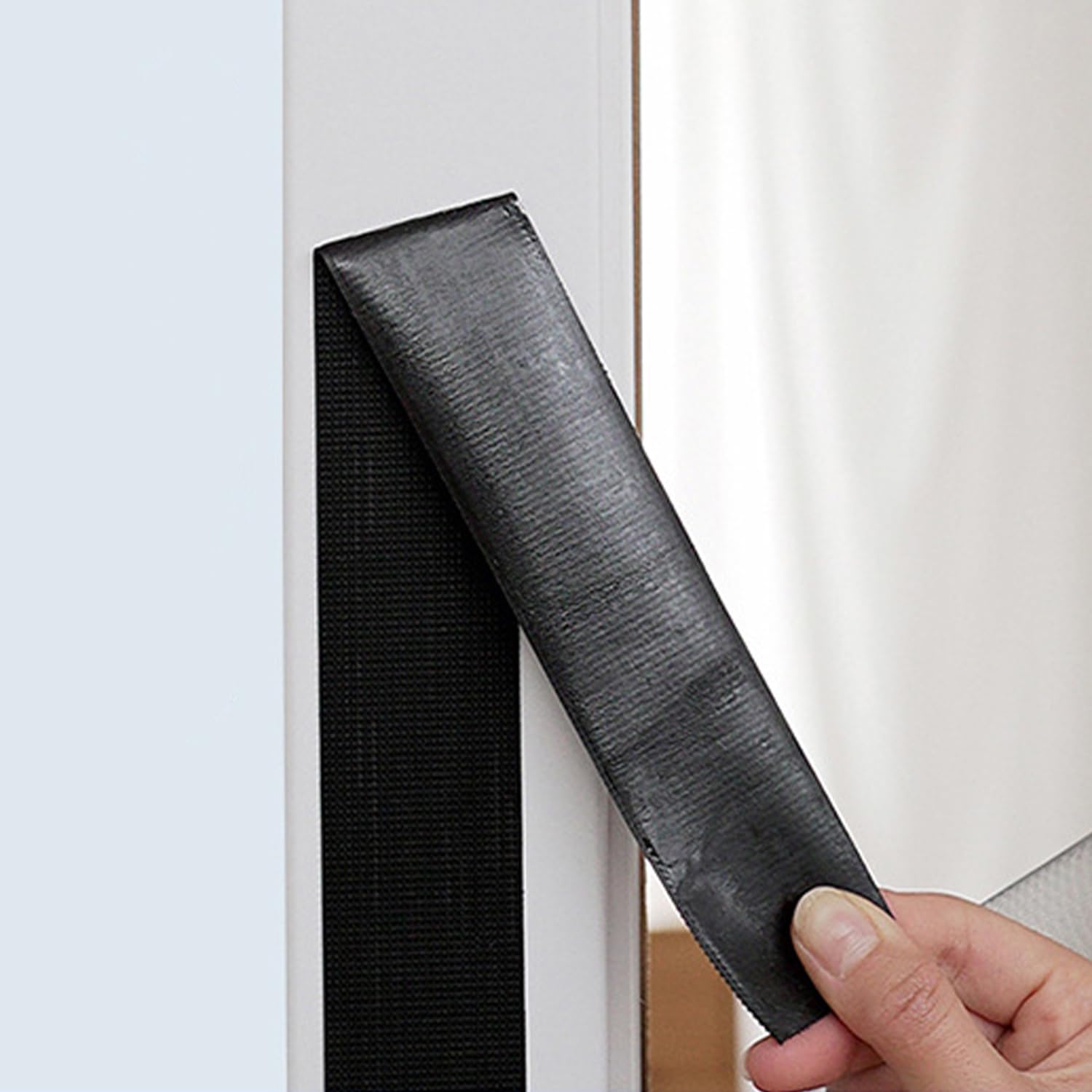 SHRRL Reinforced Cat Screen Door Fits Size 110cm x 220cm, Heavy Duty Pets Proof With Zipper, Prevent Dogs Cats Running Out From Home, White