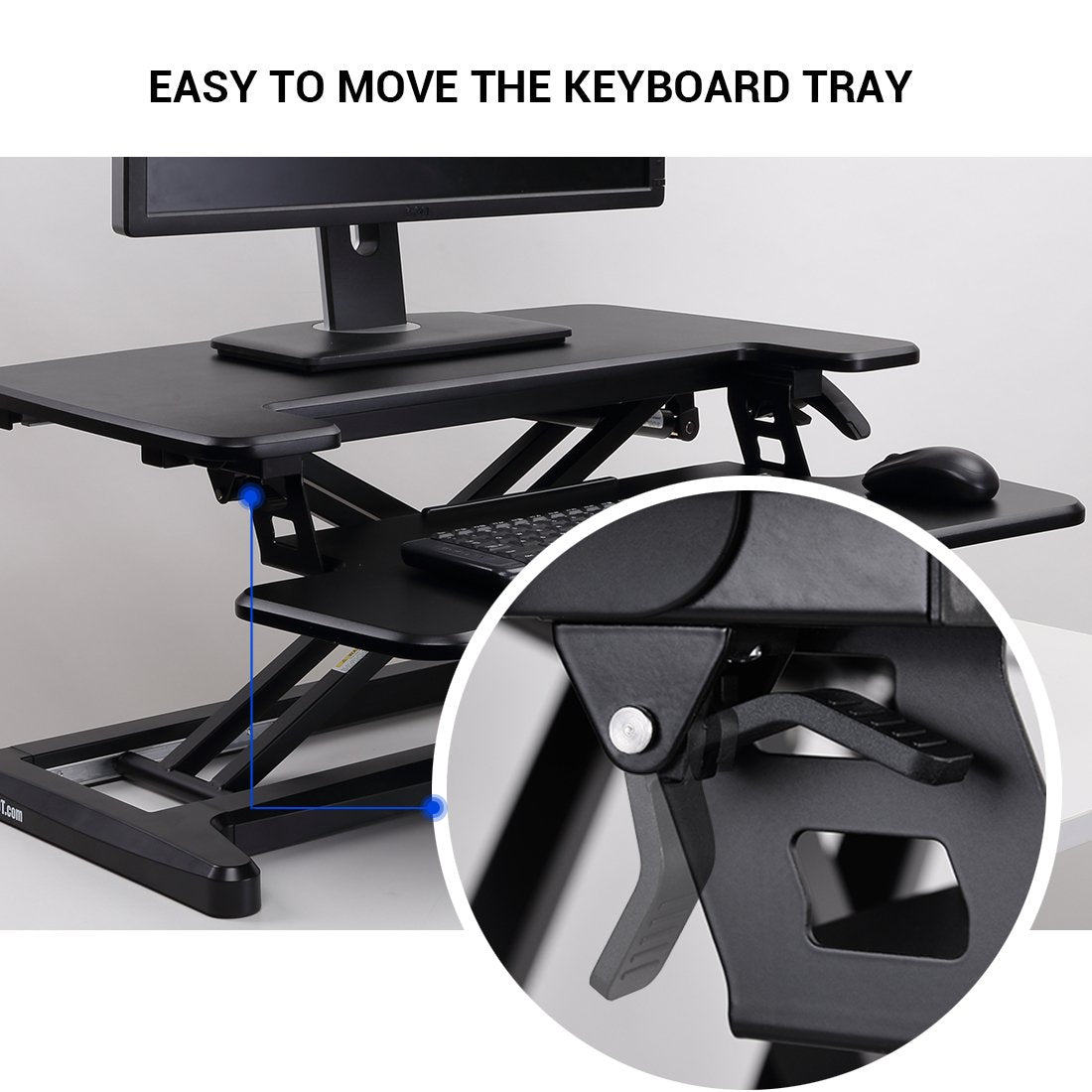 Flexispot Stand Up Desk Converter 28 Standing Desk Riser With Deep Keyboard Tray For Laptop 28