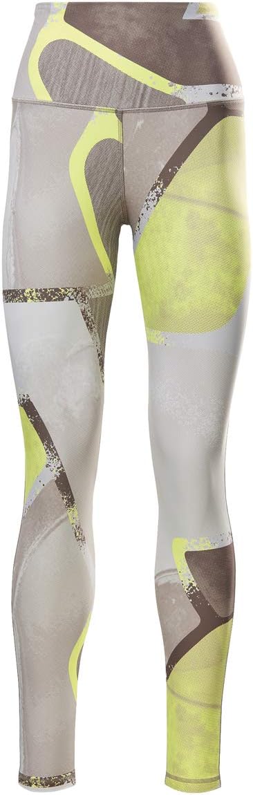 Reebok Studio Lux Bold HR 2.0 AOP Patterned High Waist Sport Tights for Women - Multi Color, M