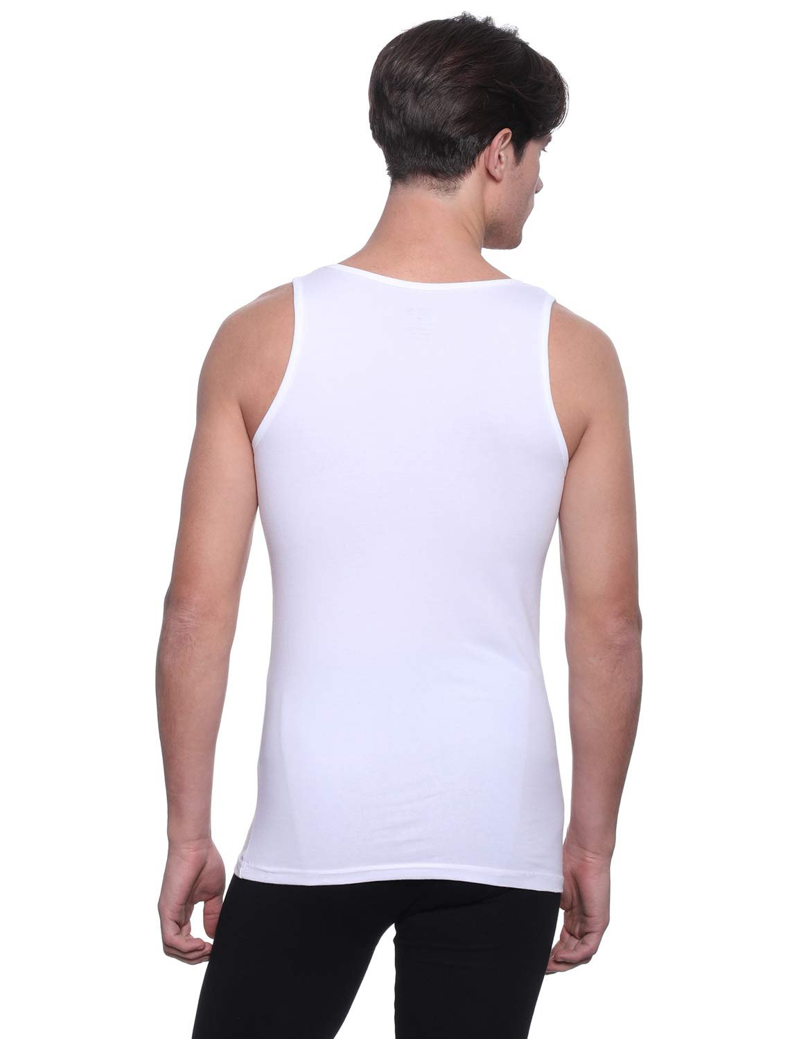 Dice Men's Round Neck Solid Sleeveless Undershirt