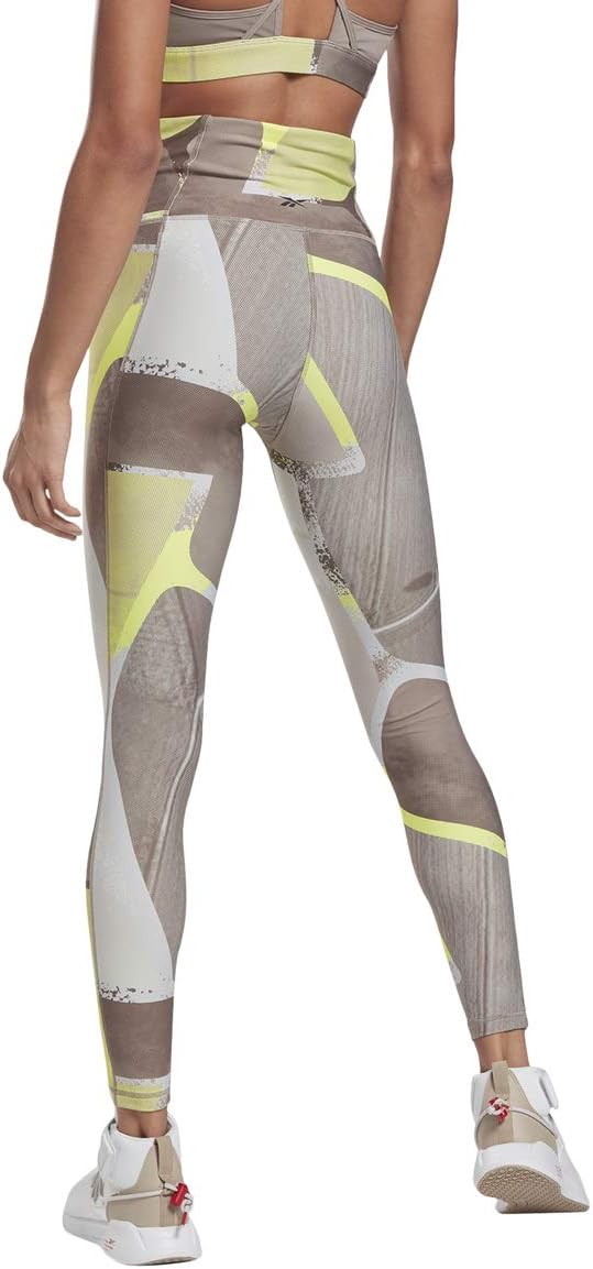 Reebok Studio Lux Bold HR 2.0 AOP Patterned High Waist Sport Tights for Women - Multi Color, M