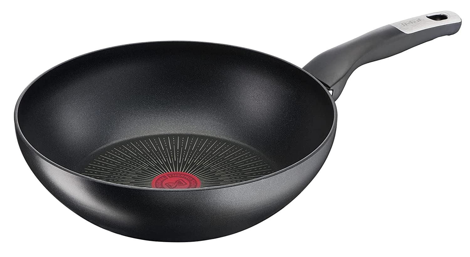 TEFAL UNLIMITED wok frypan 28 cm scratch resistance  easy cleaning  safe non stick coating thermo signal healthy cooking perfect searing made in France, Induction G2551902