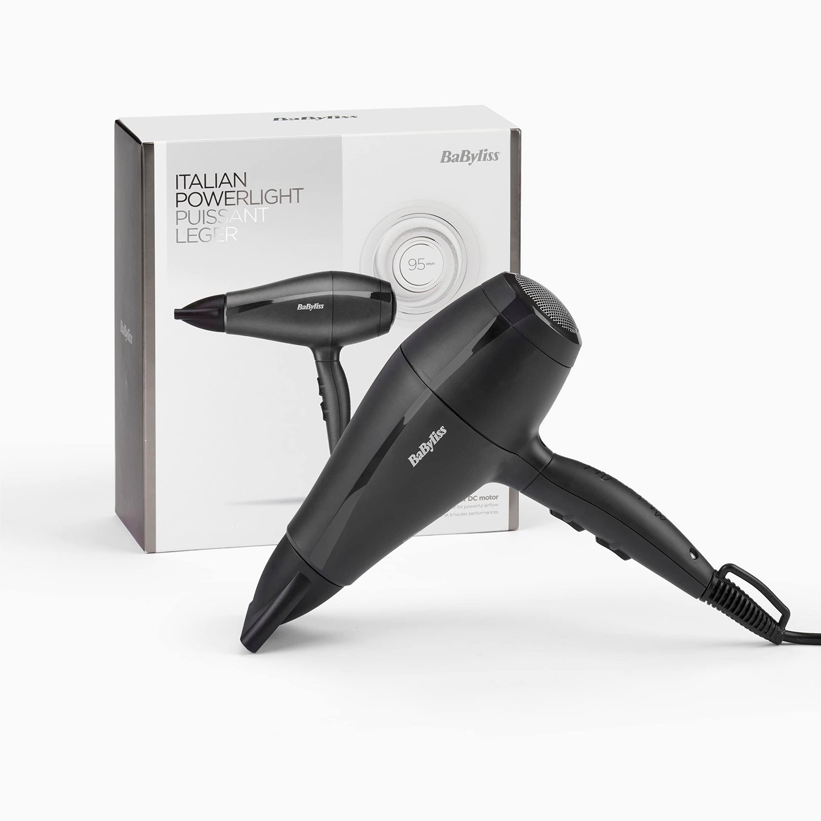 BaByliss Italian-made Hairdryer| 2000w Performance With High Torque Motor | Adjustable Speed Settings & Lightweight & Portable | Professional-grade Results With Italian Made Quality| 5910SDE(Black)