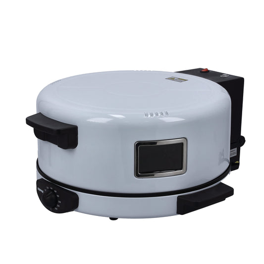 Geepas GBM63037 Arabic Bread Maker | Adjustable Temperature | 40cm Baking Plate|Halogen Tube & Stainless Steel Heating Coil | Adjustable Double Thermostat, Silver"Min 1 year manufacturer warranty"