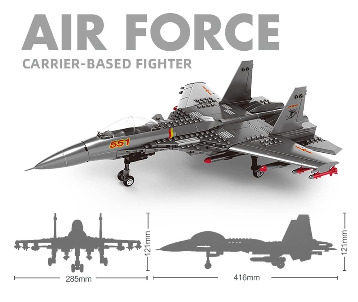 The Shenyang J15 Carrier - Based Fighter 1:54 No. 4001 285 pcs.