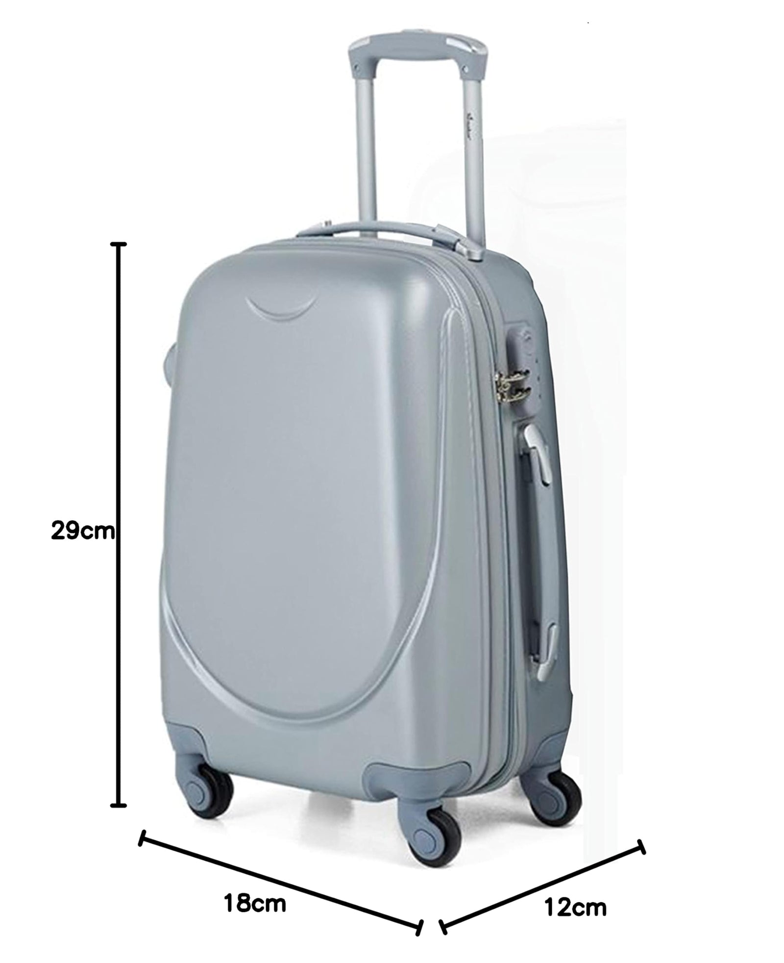 Senator Lightweight Luggage Checked Bag- Durable Hard-Shell Luggage 28 Inches Suit Case for Travel, Large Hard Sided Luggage with Spinner Wheels 4, KH134 (Checked Luggage 28-Inch, Silver)