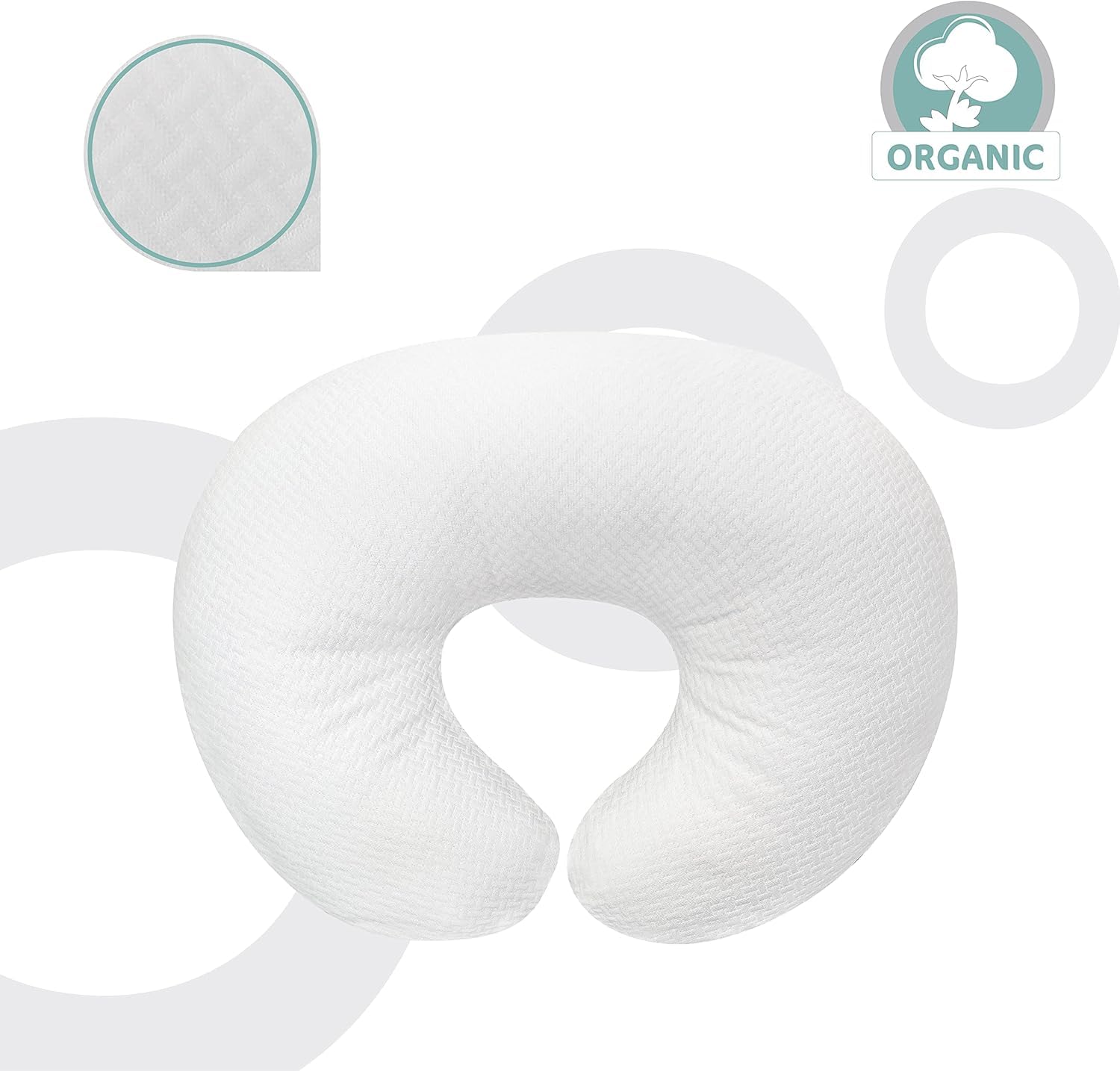 The Moon Brand Organic Nursing and Baby Support Pillow - Portable for Breastfeeding and Travel