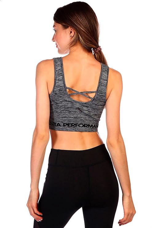 Anta Scoop Neck Back Cross Strap Sports Bra for Women L