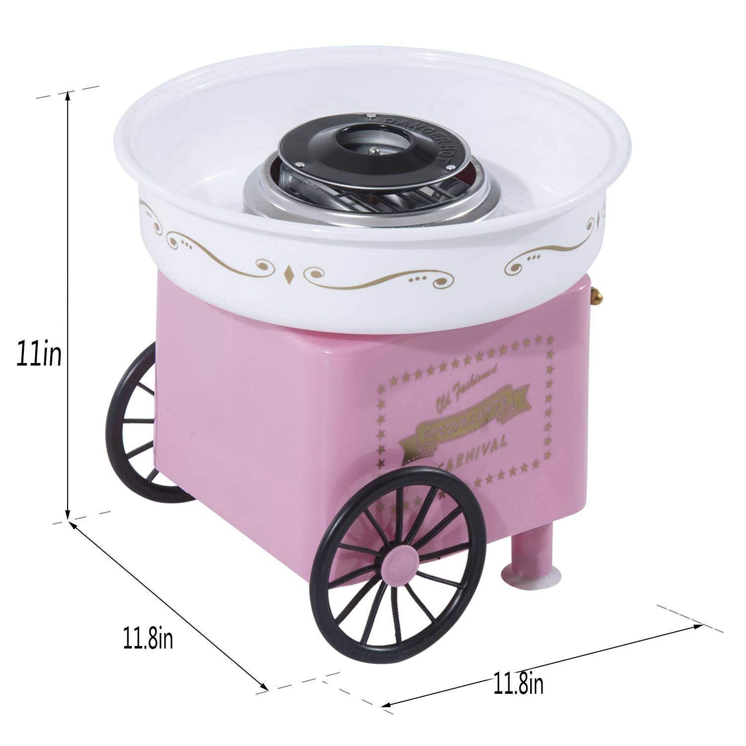 zaizai Mini Cotton Candy Machine,electric Cotton Candy, Maker Candy Floss Machine Cart Kitchen Diy,sugar Yarn Machine To Make Cotton Candy for Children